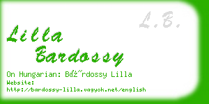 lilla bardossy business card